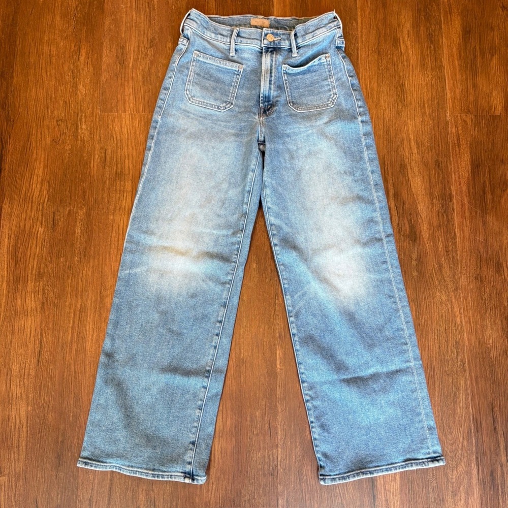 MOTHER Denim Patch Pocket Mid Rise Maven Ankle Jeans Avant Gardener 26 Revolve